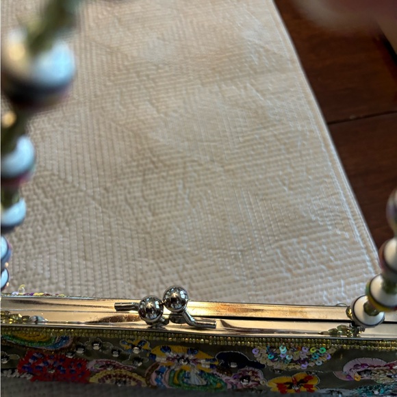 Vintage Beaded Evening Ladies Purse With Beaded Handle- Great Condition - Picture 7 of 8